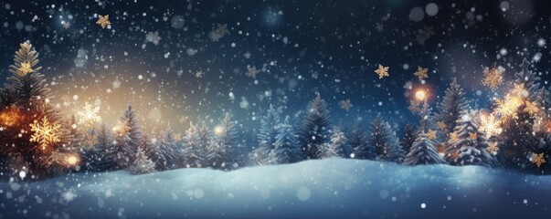 christmas snowy winter background illustration