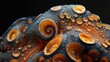 © PooHPiN365 - A large octopus with a spiral pattern on its body. Generative AI