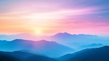 Poster - The sky is a beautiful mix of pink and blue colors