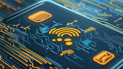 Poster - Lively 3D Vector Scene of Digital Communication Devices