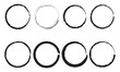 © Rama - grunge circle brush for frame set . vector illustration.