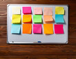 © ImageHive - A mix of colorful sticky notes on a whiteboard graphic stock asset