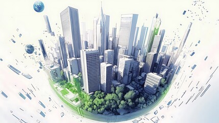 City dedicated to sustainable engineering and environmental responsibility. Urban development