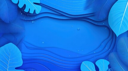 Poster - Abstract Blue Waves for Vibrant Summer Design