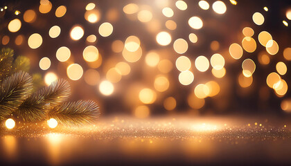 Poster - Softly glowing Christmas lights create a beautiful blurred background effect. _1(783)