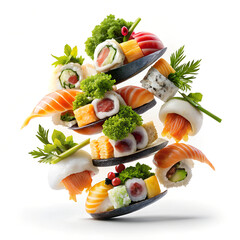 Wall Mural - sushi with salmon