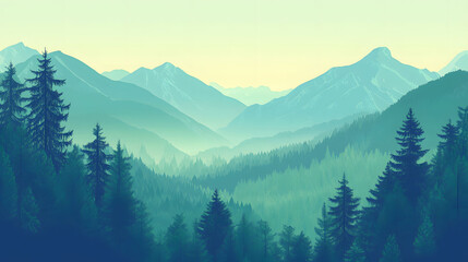  Serene mountain vista