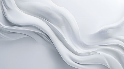 Poster - Flowing white fabric