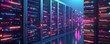 © Noushah - IT infrastructure concept with virtual servers and glowing data points