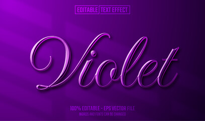 Canvas Print - violet editable text effect