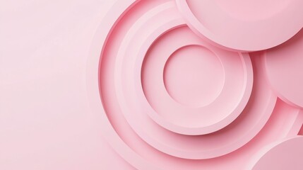 Poster - Photo of, Pink background with swirling circles for design, banner template