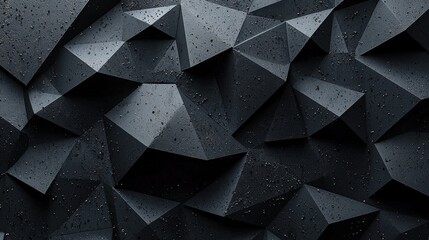 Poster - A black background with delicate geometric patterns in soft gray, providing a sophisticated and modern touch to minimalist design.