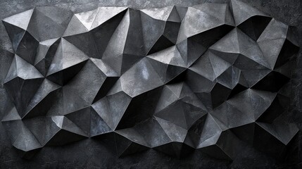 Poster - A black background with delicate geometric patterns in soft gray, providing a sophisticated and modern touch to minimalist design.