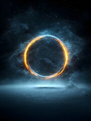 Aufkleber - Mesmerizing cosmic orb radiating intense energy enveloped in swirling galactic forces set against a vibrant dynamic starry background