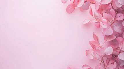 Poster - Photo of, Pink background with vintage floral frame for design, banner template