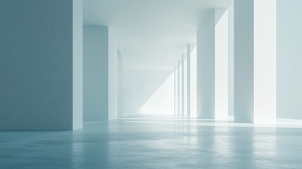 Poster - An empty clean white space, offering endless possibilities for adding custom text, logos, or graphics, perfect for website headers and business materials.