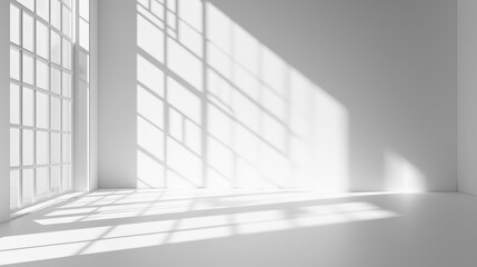Poster - An empty clean white space, offering endless possibilities for adding custom text, logos, or graphics, perfect for website headers and business materials.