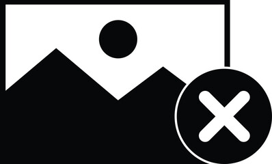 Poster - Remove picture icon . Delete picture icon . Delete photo sign . Remove image icon vector