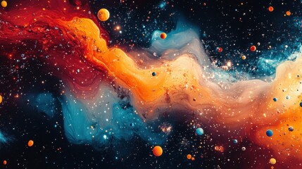 Wall Mural - colorful cosmic effects