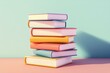 © DavidGalih | Dikomo. - 3D Illustration of a Stack of Colorful Books on a Table