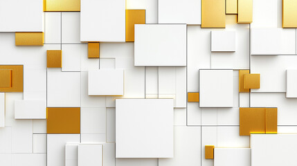 Poster - White minimalistic geometric abstract background with seamless dynamic square suit for corporate, Abstract White Geometric Wall Texture Background.