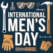 © lisa - International Men's Day Graphic with Tools and Work Gloves