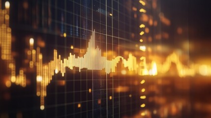 Poster - abstract data visualization with bright highlights