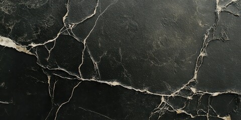 Poster - Elegant Dark Marble with Subtle Veins and Texture