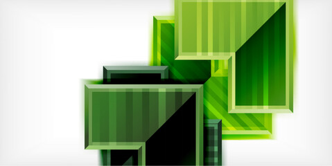 Aufkleber - Arrow symbols created with 3d effects and line texture geometric abstract background