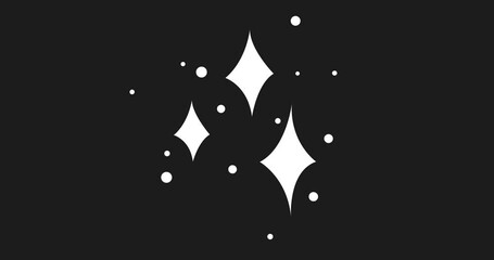 Wall Mural - pulsing stars in cartoon style, blinking starry sky in scribbles style, sketched astronomical elemen