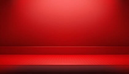 Wall Mural - red empty room studio gradient used for background and display your product