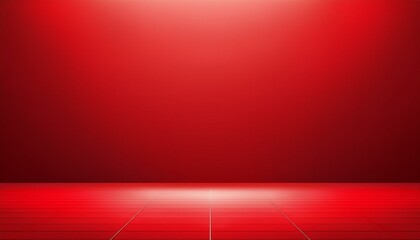 Wall Mural - red empty room studio gradient used for background and display your product