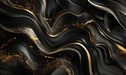 abstract black and gold pattern background