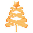 © Ольга Бабич - stylized christmas tree with french fries and star on top, for various holiday posters or designs