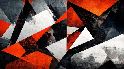 Poster - abstract geometric composition in bold colors