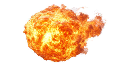 Poster - Fiery Swirling Orb. Dynamic Flames for Creative Projects