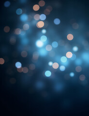 Poster - Abstract background features glittering lights in shades of silver, blue, and black with a blurred focus effect.