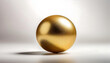 © fotoluigi868 - A single golden sphere sits alone against a crisp white backdrop. _1(98)