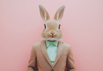 Canvas Print - Rabbit in Suit.