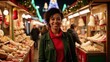 © Pixel Matrix - African American Woman Celebrating Christmas at Festive Market