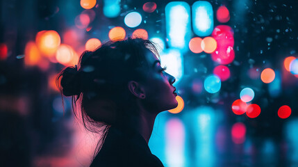 the image featuring soft, blurred neon lights glowing against a dark background, creating a serene and captivating effect. Let me know if you’d like any adjustments