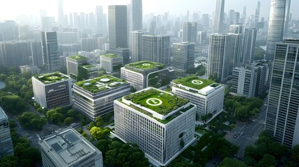 Poster - Sustainable and Digitally Integrated Smart City with Lush Greenery and Renewable Energy Systems A Harmonious Vision of the Future where Technology Sustainability