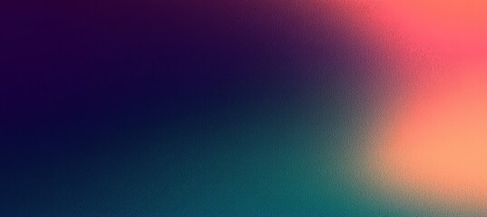 Leinwandbilder - Blue green yellow gradient grainy background, smooth noise texture effect, large banner backdrop
