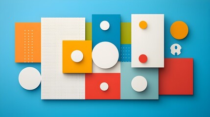 Fototapete - Minimalist geometric prism shapes in a vibrant gradient background designed for modern covers banners social media content and other creative digital projects