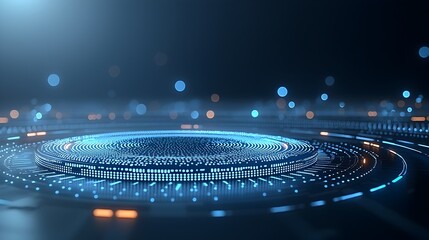 Aufkleber - Glowing blue digital waves moving across a dark and white background representing futuristic technology and dynamic data flow  This abstract digital art conveys a sense of innovation creativity
