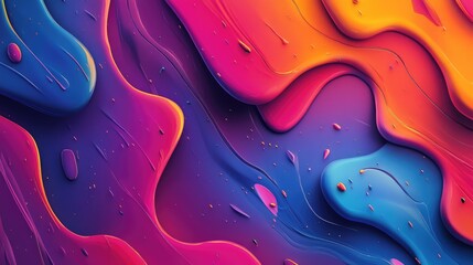 Poster - Colorful Liquid Abstract Design Background
