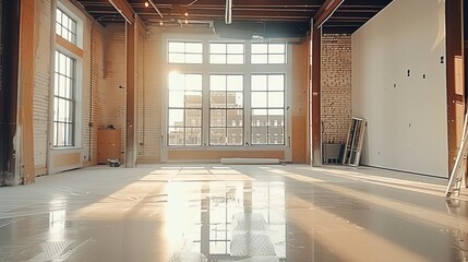 Aufkleber - Building undergoing a construction, A room undergoing renovation