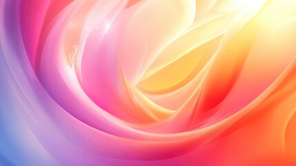 Poster - Colorful Abstract Swirls in Bright Pastel Tones