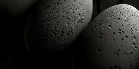 Aufkleber - Two eggs with a black shell and a white spot