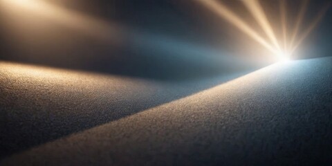 Poster - A dark, empty field with a bright light shining on it